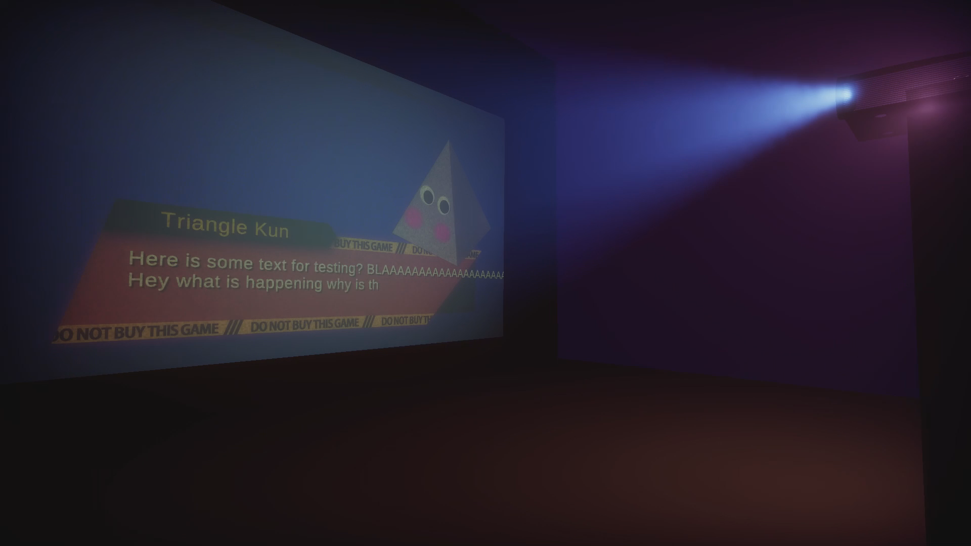 Do Not Buy This Game screenshot featuring a visual novel parody scene